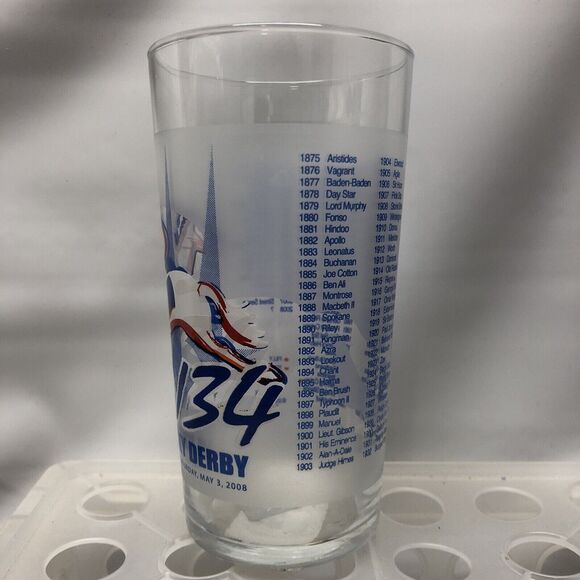 2008 Run for the Roses 134th Kentucky Derby Julep Horse Racing Glass Churchill - Picture 4 of 6